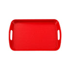 Vyzro Non-Slip Serving Tray with Handles - Plastic Kitchen Food Serving Tray