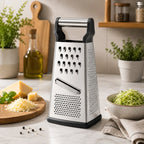 Vyzro Professional 4-Sided Multi-Blade Stainless Steel Box Grater - Kitchen Food Grater
