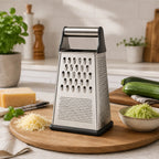 Vyzro Professional Stainless Steel 4-Sided Box Grater - Kitchen Food Grater & Zester